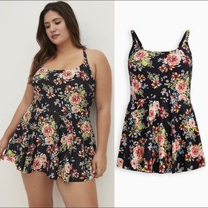 Torrid Floral Swim Dress